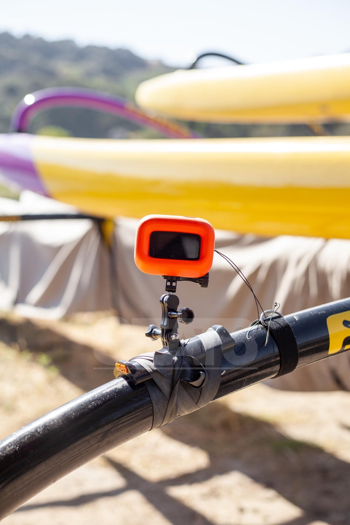 OC6 Lash Camera Mount lashed to an OC6 iako