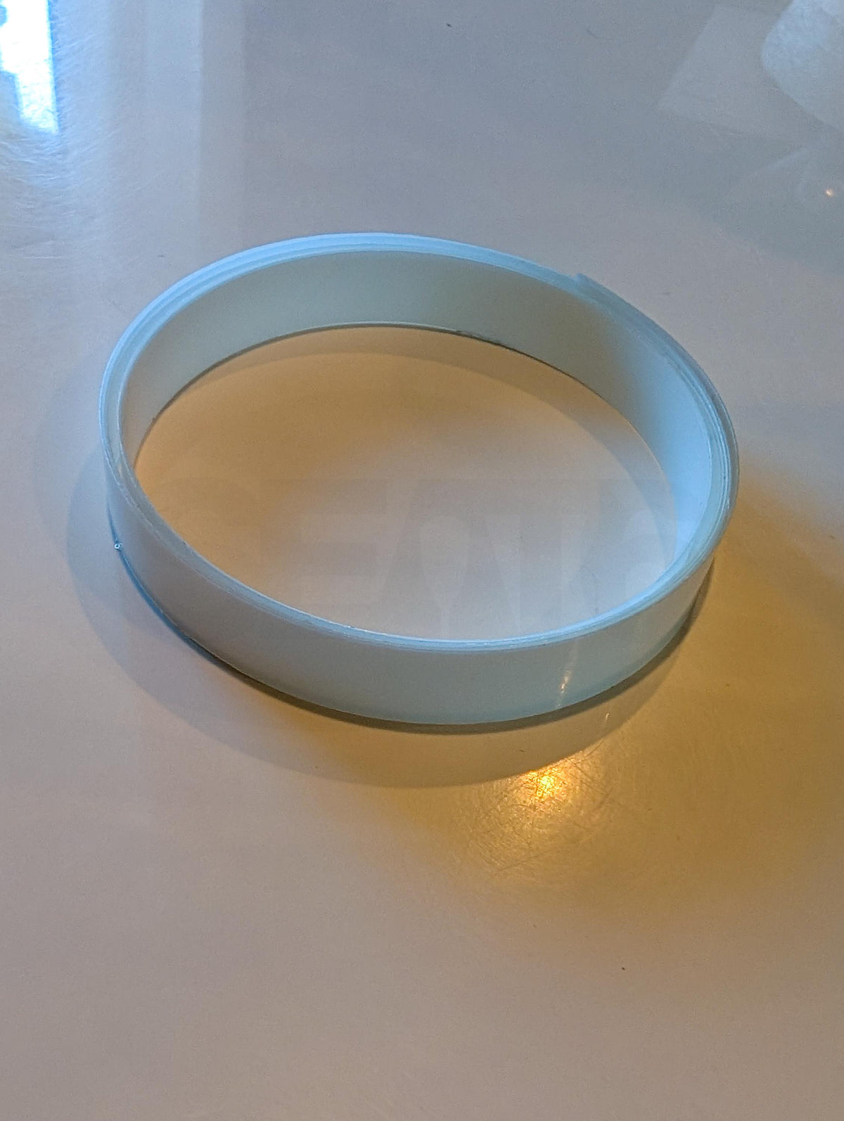 Paddle Edge Guard applied to a paddle blade edge